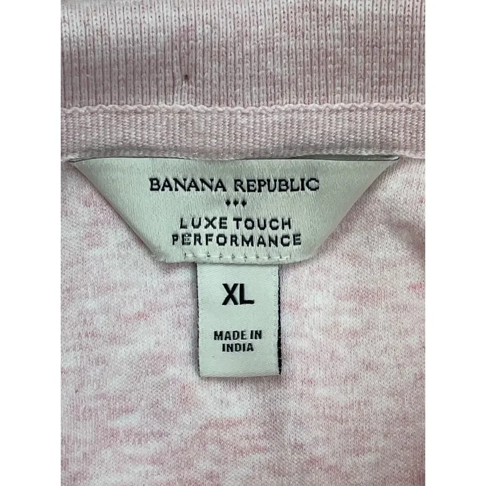 Banana Republic Polo Shirt Mens XL Pink‎ 100% Cotton Luxe Touch Performance